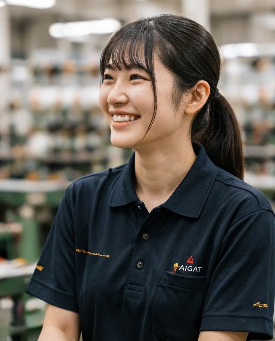 明るい笑顔で話す A.N さん